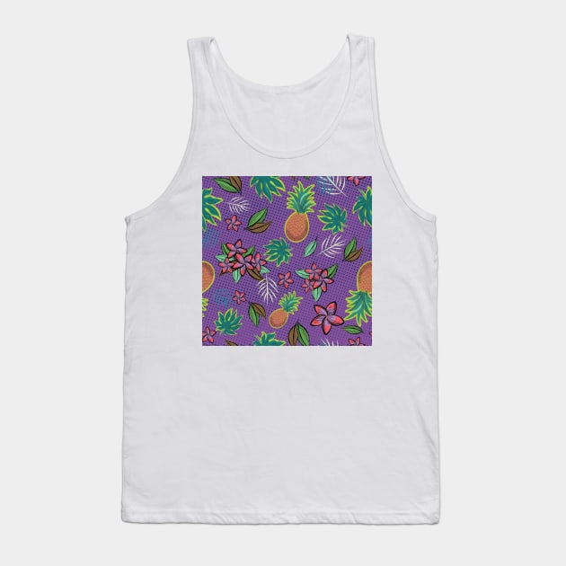 Meet Me At The Beach - Purple Tank Top by SWON Design